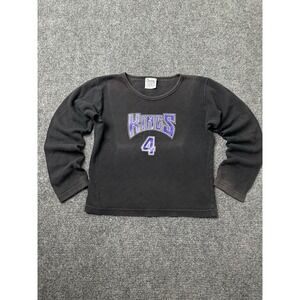 Womens Long Sleeve Sacramento Kings Black Graphic Tee, Size M